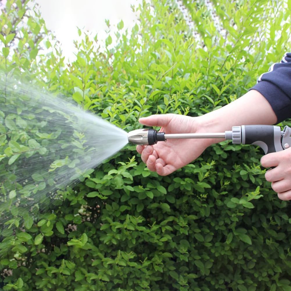 Waterblitz Pressure Washer, Water Blitz Hose Attachment, High Pressure Hose Nozzle, with 360° Rotating for Three Spray Modes, Fits Standard Garden Hose (B: Metal Interface)